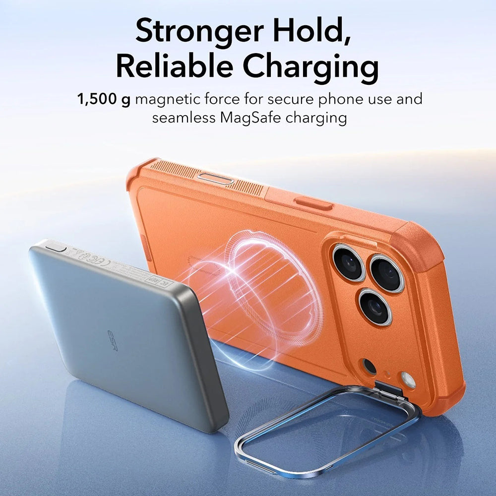 Ovitek MagSafe za Apple iPhone 17 Pro Max, ESR, Cyber Armor Kickstand, Oranžen