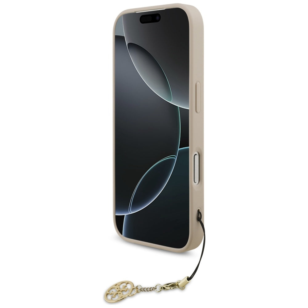 Ovitek MagSafe za Apple iPhone 17 Pro Max, Guess, 4G Charm Cradle, Roza