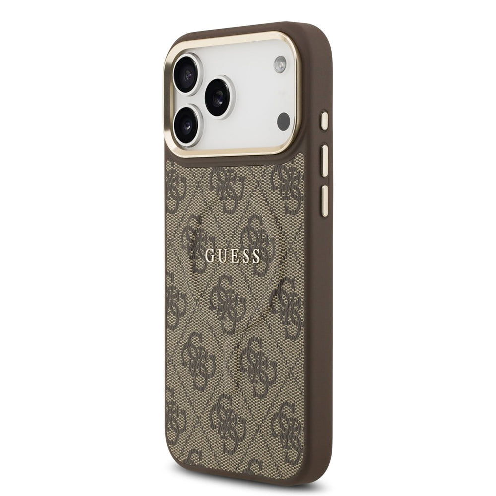 Ovitek MagSafe za Apple iPhone 17 Pro Max, Guess, 4G Classic, Rjava