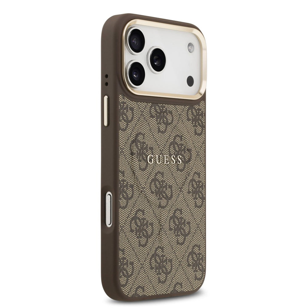 Ovitek MagSafe za Apple iPhone 17 Pro Max, Guess, 4G Classic, Rjava