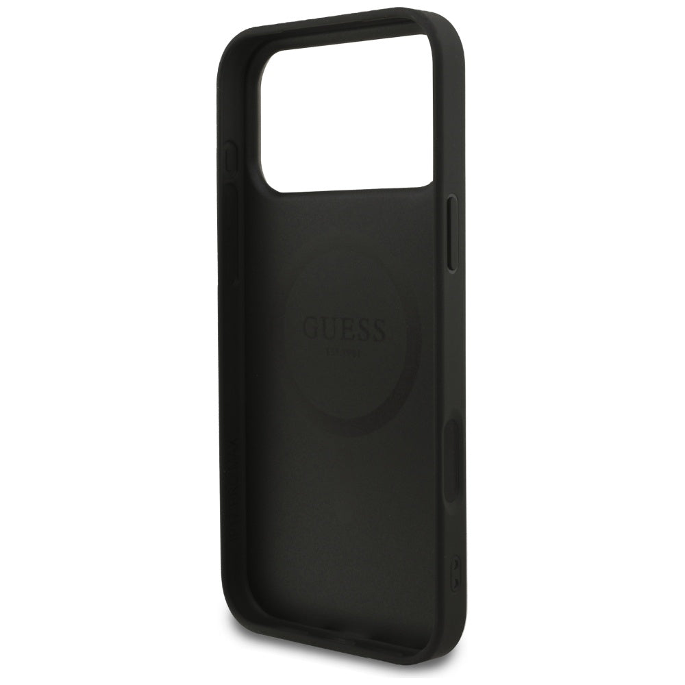 MagSafe ovitek za Apple iPhone 17 Pro Max, Guess, 4G Small and Classic Logo, črn