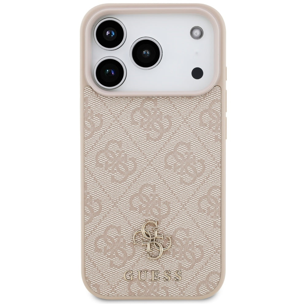Ovitek MagSafe za Apple iPhone 17 Pro Max, Guess, 4G Small and Classic Logo, Roza