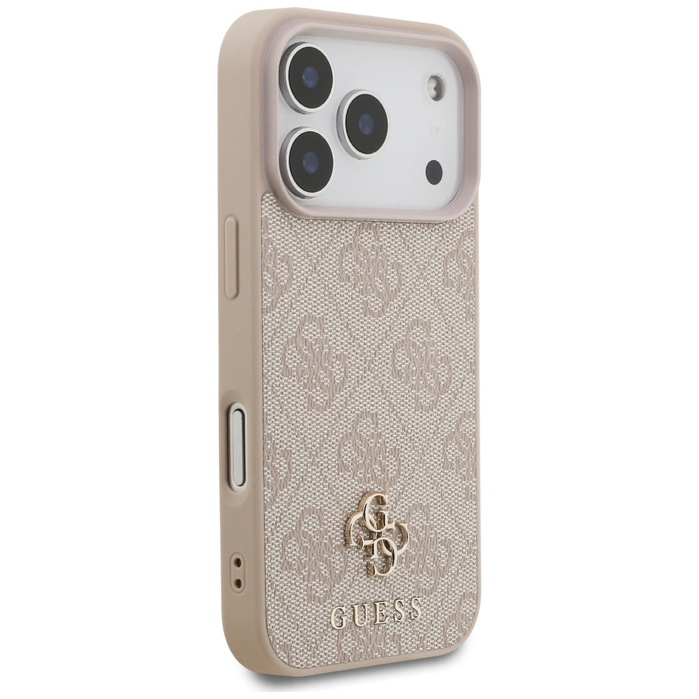 Ovitek MagSafe za Apple iPhone 17 Pro Max, Guess, 4G Small and Classic Logo, Roza