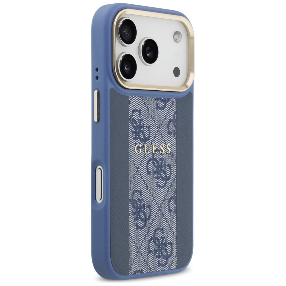 Ovitek MagSafe za Apple iPhone 17 Pro Max, Guess, 4G Stripe, Modra