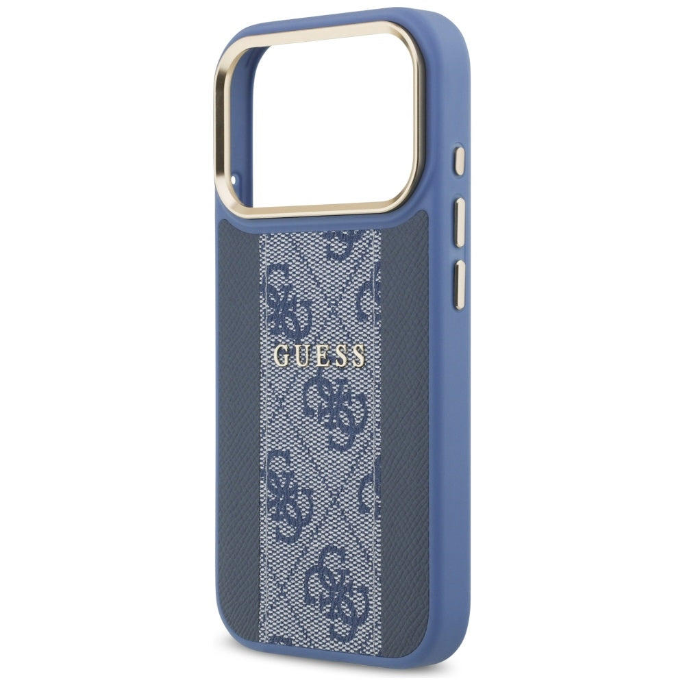Ovitek MagSafe za Apple iPhone 17 Pro Max, Guess, 4G Stripe, Modra