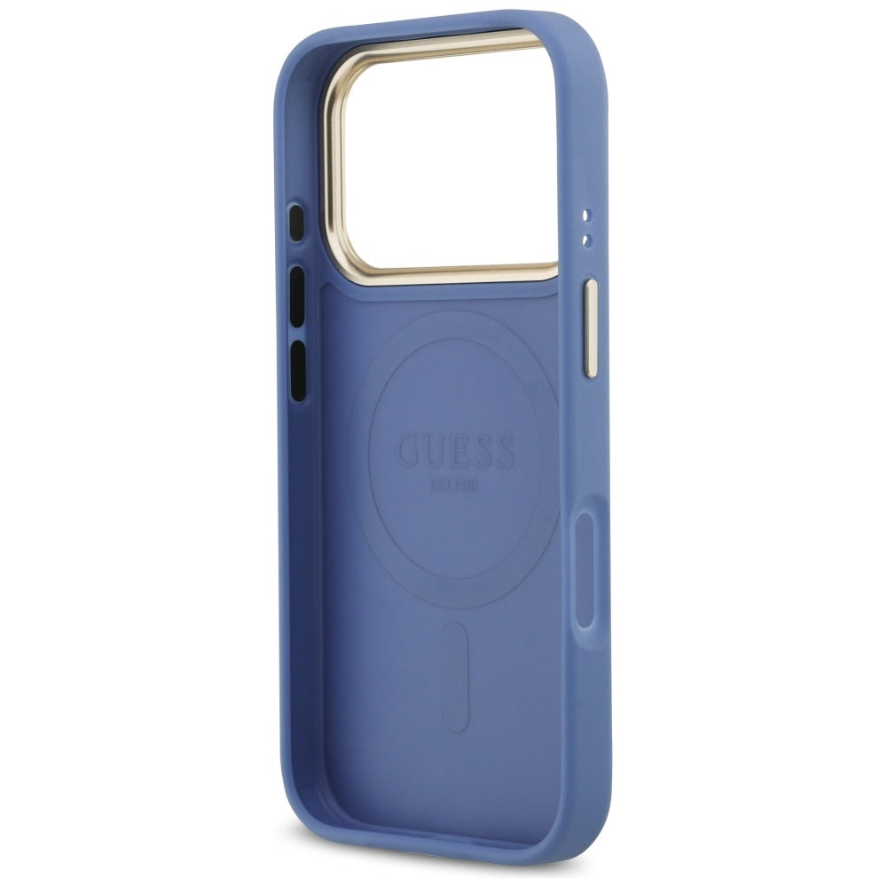 Ovitek MagSafe za Apple iPhone 17 Pro Max, Guess, 4G Stripe, Modra