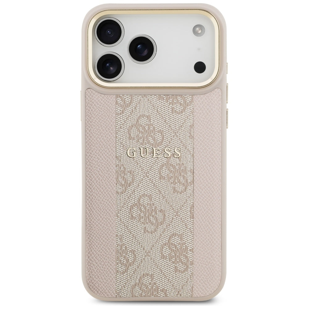 MagSafe ovitek za Apple iPhone 17 Pro Max, Guess, 4G Stripe, Roza