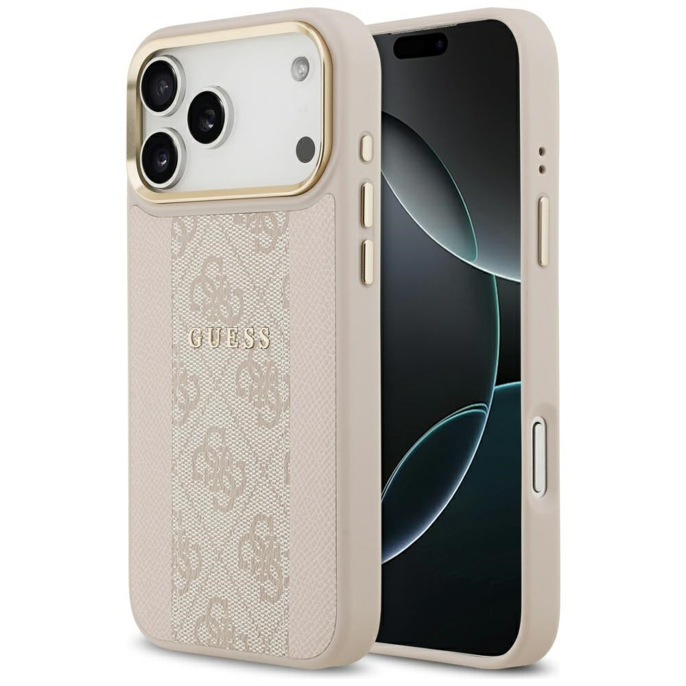 MagSafe ovitek za Apple iPhone 17 Pro Max, Guess, 4G Stripe, Roza
