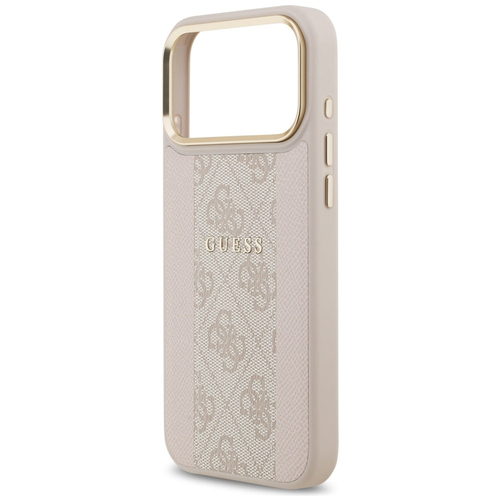 MagSafe ovitek za Apple iPhone 17 Pro Max, Guess, 4G Stripe, Roza