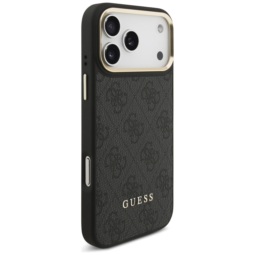 Ovitek MagSafe za Apple iPhone 17 Pro Max, Guess, Cardslot 4G, Črn