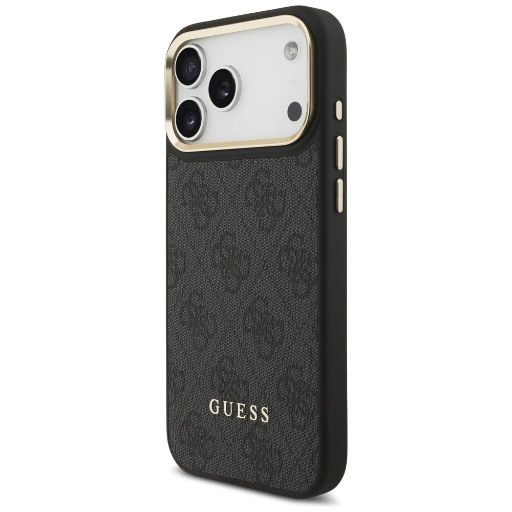 Ovitek MagSafe za Apple iPhone 17 Pro Max, Guess, Cardslot 4G, Črn