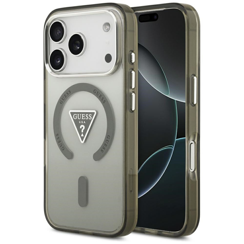 Ovitek MagSafe za Apple iPhone 17 Pro Max, Guess, IML Gradient Triangle Logo, Kaki