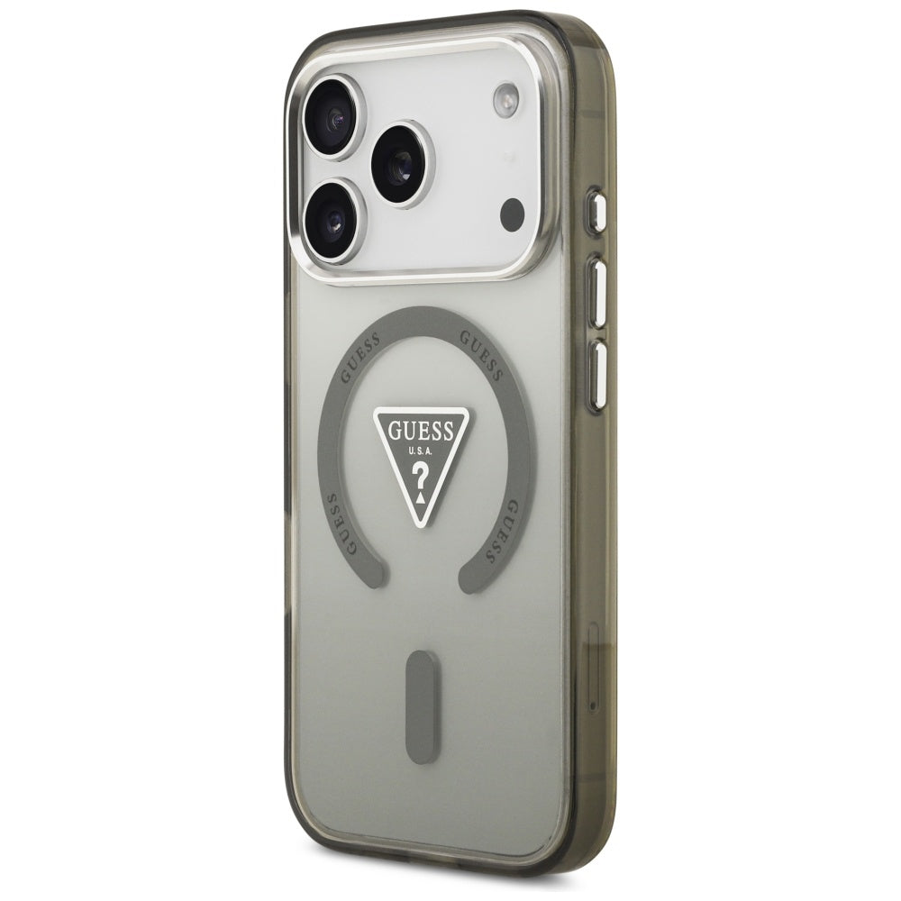 Ovitek MagSafe za Apple iPhone 17 Pro Max, Guess, IML Gradient Triangle Logo, Kaki