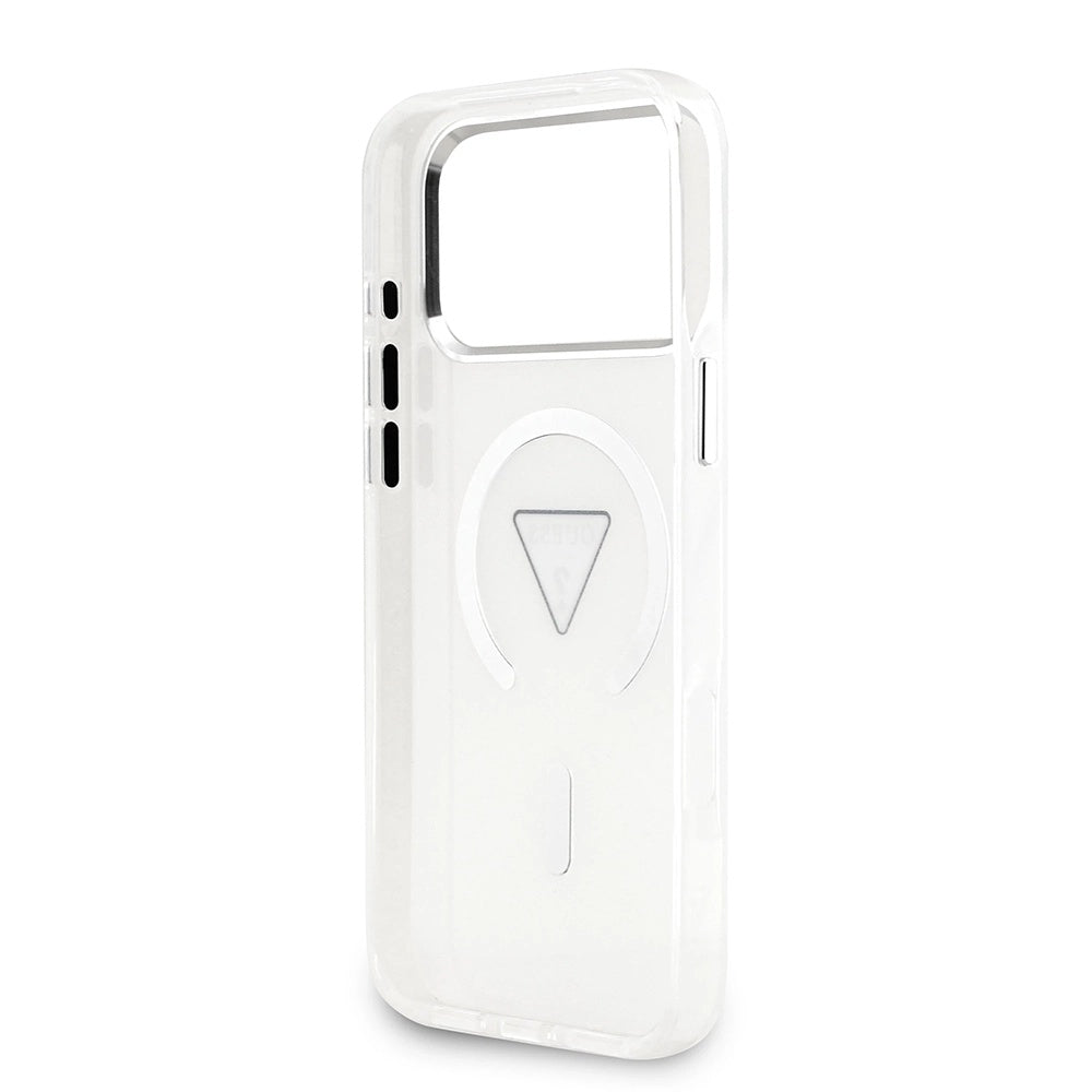Ovitek MagSafe za Apple iPhone 17 Pro Max, Guess, IML Gradient Triangle Logo, Prozoren
