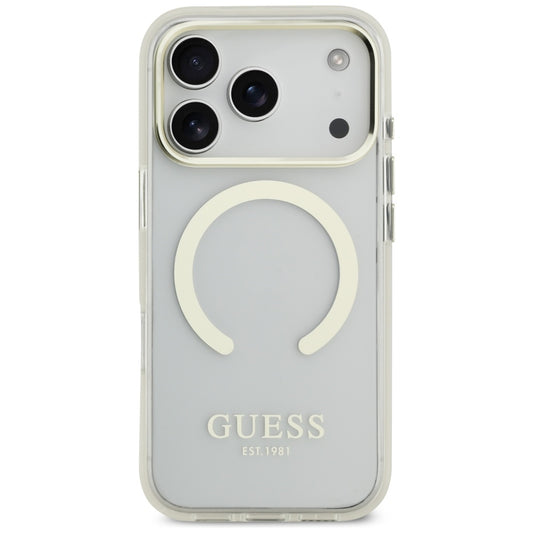 Ovitek MagSafe za Apple iPhone 17 Pro Max, Guess, Metal Outline, Zlat