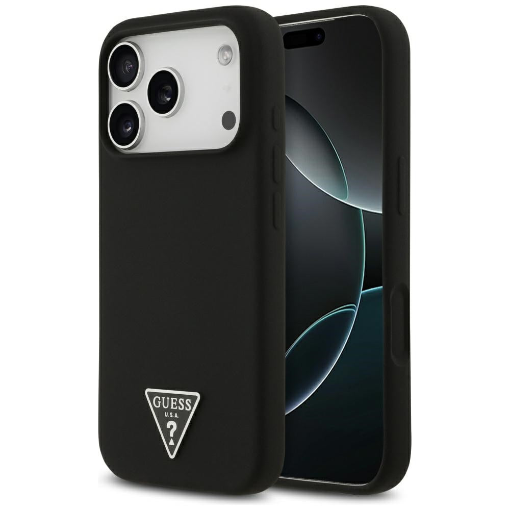 Ovitek MagSafe za Apple iPhone 17 Pro Max, Guess, Triangle Logo, Črn