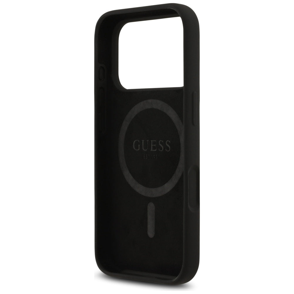 Ovitek MagSafe za Apple iPhone 17 Pro Max, Guess, Triangle Logo, Črn