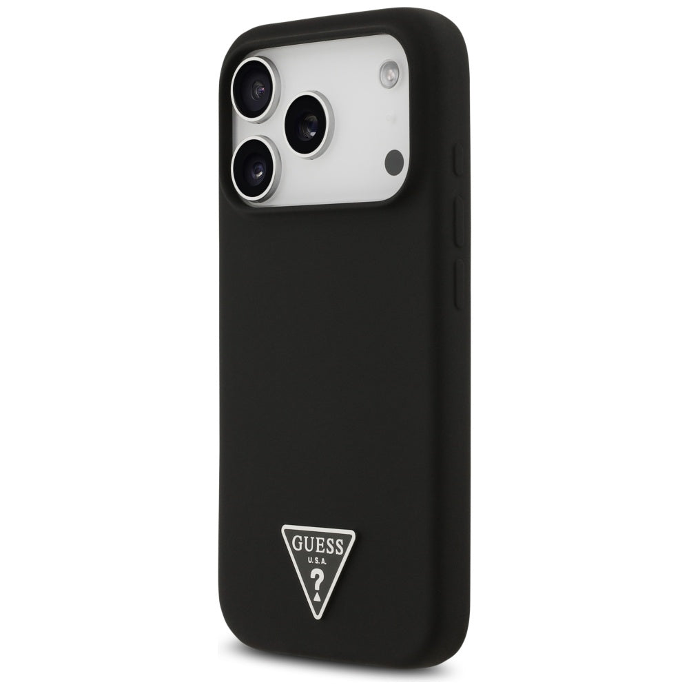 Ovitek MagSafe za Apple iPhone 17 Pro Max, Guess, Triangle Logo, Črn