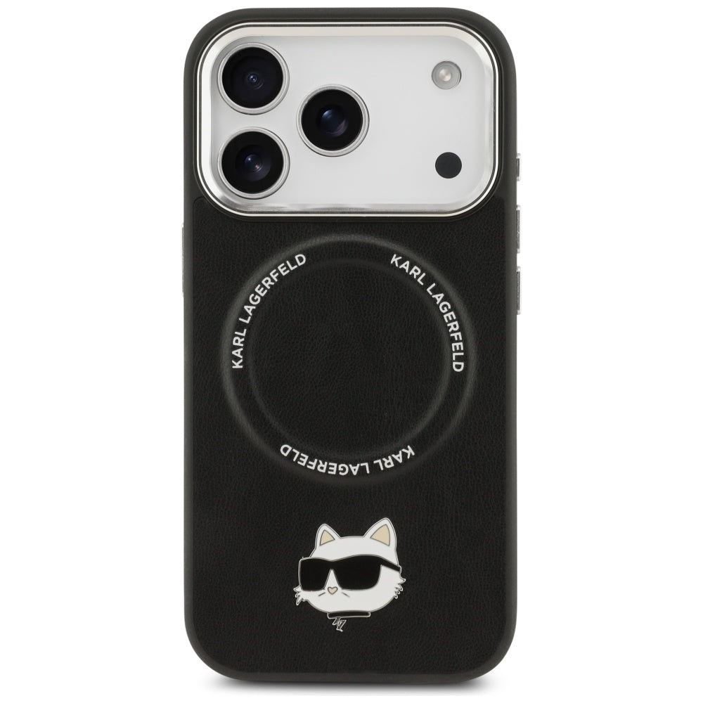 Ovitek MagSafe za Apple iPhone 17 Pro Max, Karl Lagerfeld, Choupette Pin, Črna