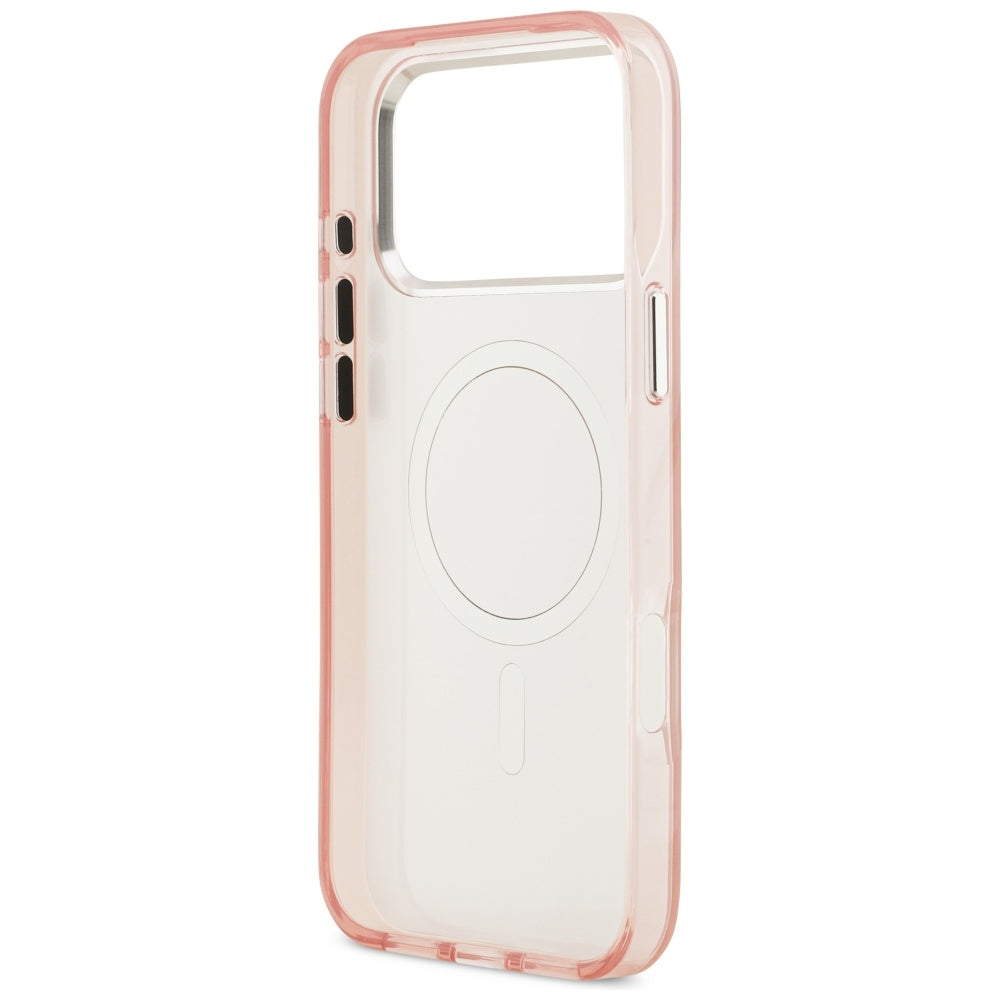 Ovitek MagSafe za Apple iPhone 17 Pro Max, Karl Lagerfeld, IML Aquarelle Logo Choupette, Roza