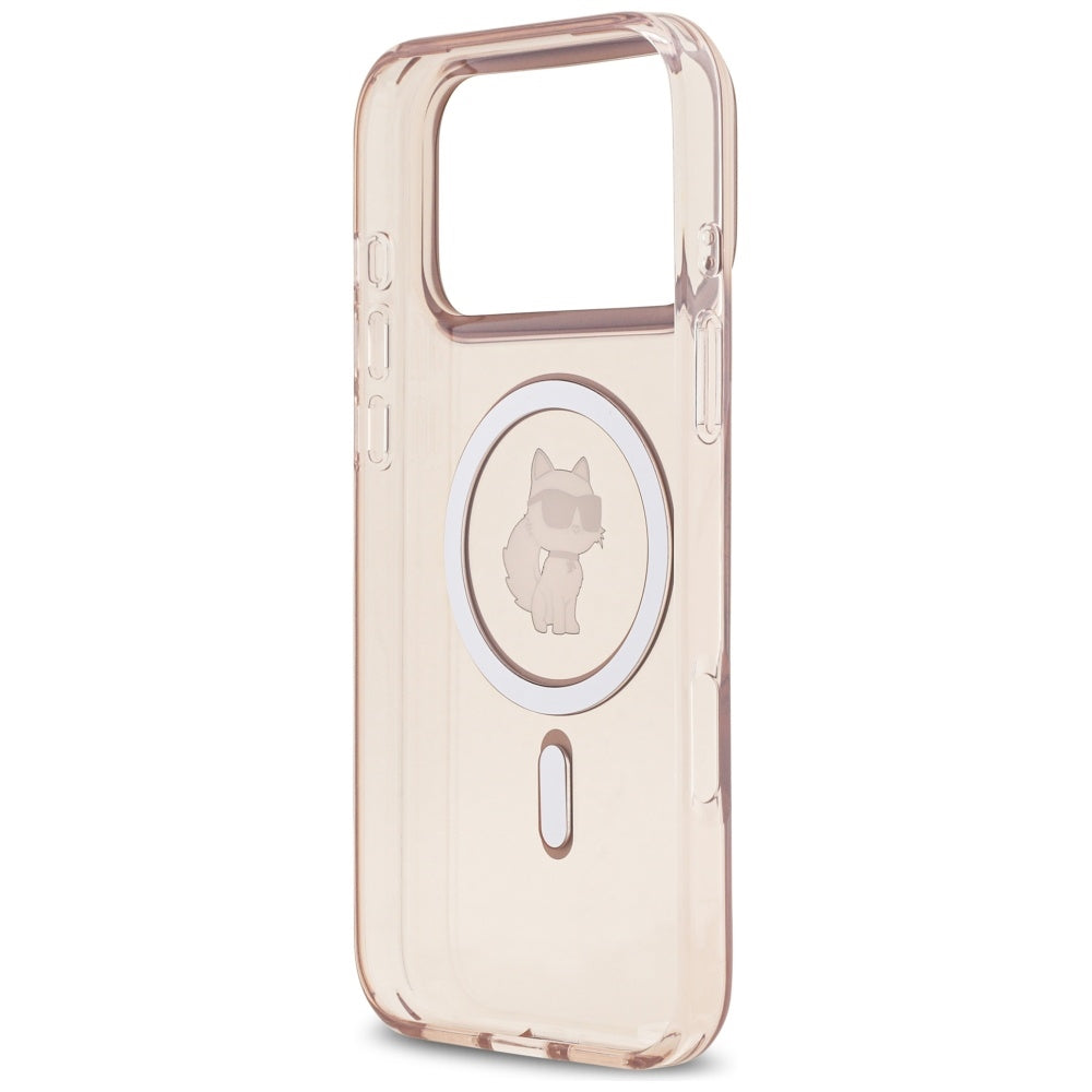 Ovitek MagSafe za Apple iPhone 17 Pro Max, Karl Lagerfeld, IML Choupette, Roza