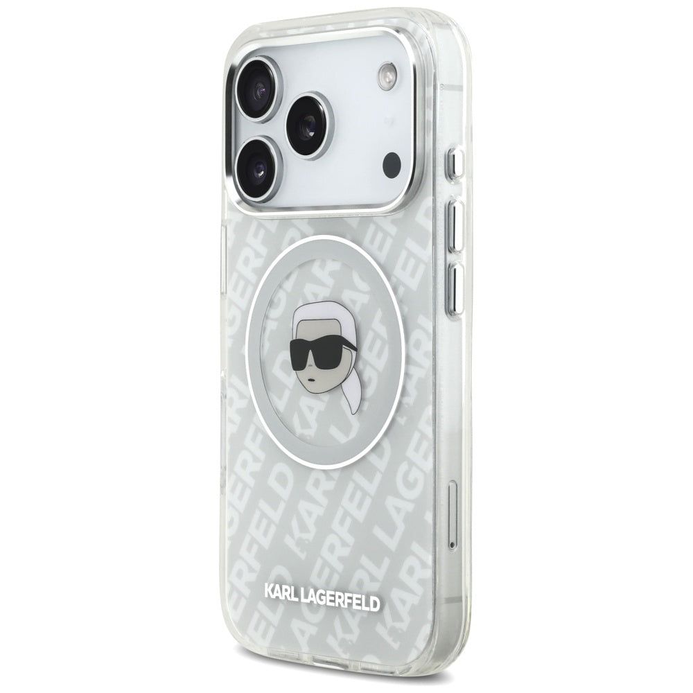 Ovitek MagSafe za Apple iPhone 17 Pro Max, Karl Lagerfeld, IML Karl`s Head, Siv