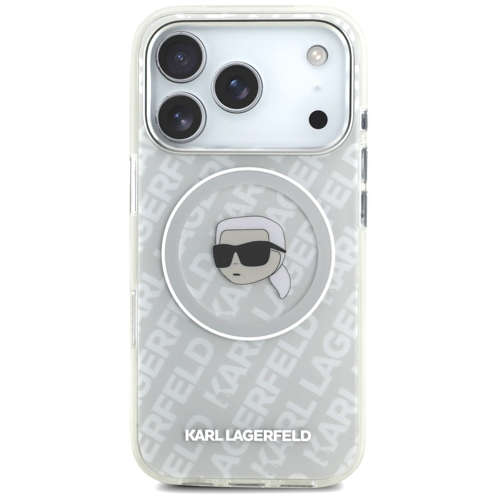 Ovitek MagSafe za Apple iPhone 17 Pro Max, Karl Lagerfeld, IML Karl`s Head, Siv