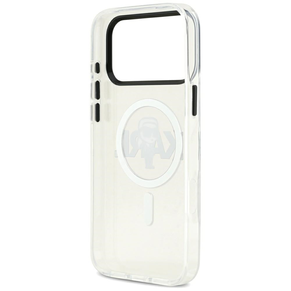 Ovitek MagSafe za Apple iPhone 17 Pro Max, Karl Lagerfeld, IML Sketch Logo Karl, Prozoren