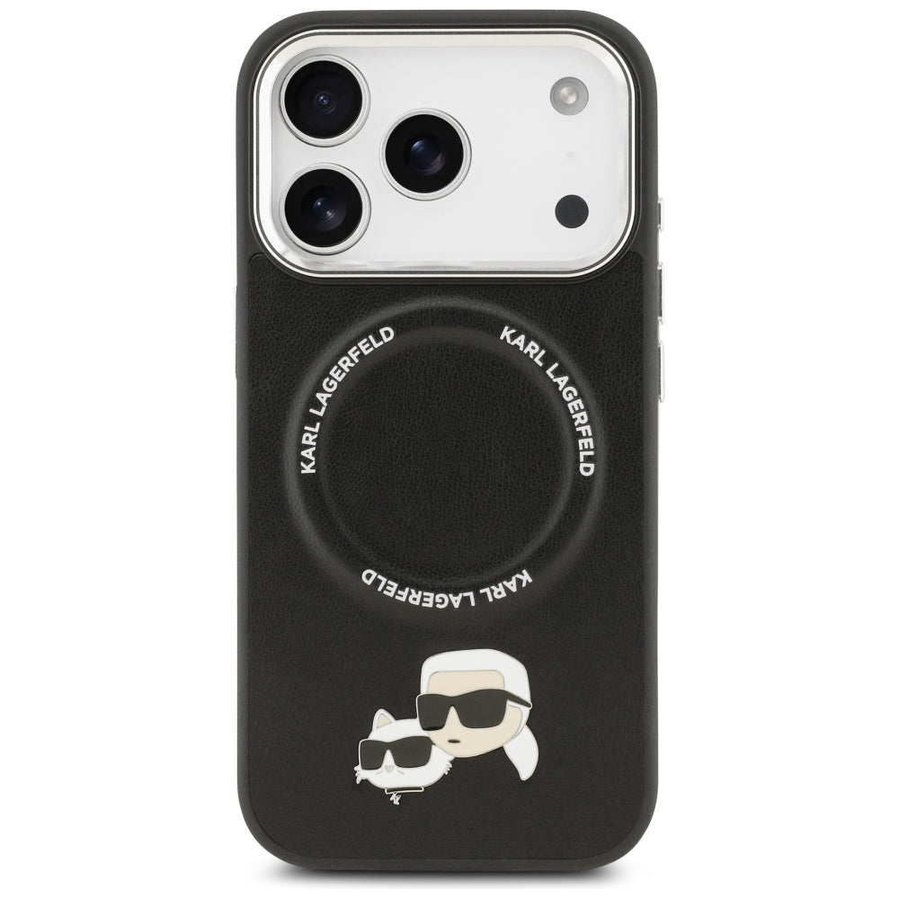 MagSafe ovitek za Apple iPhone 17 Pro Max, Karl Lagerfeld, Karl & Choupette Pins, črn