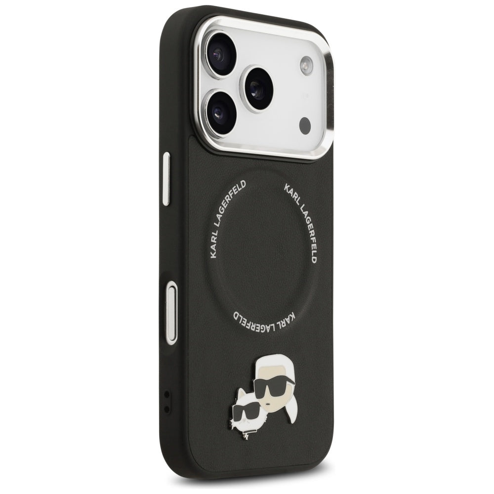 MagSafe ovitek za Apple iPhone 17 Pro Max, Karl Lagerfeld, Karl & Choupette Pins, črn