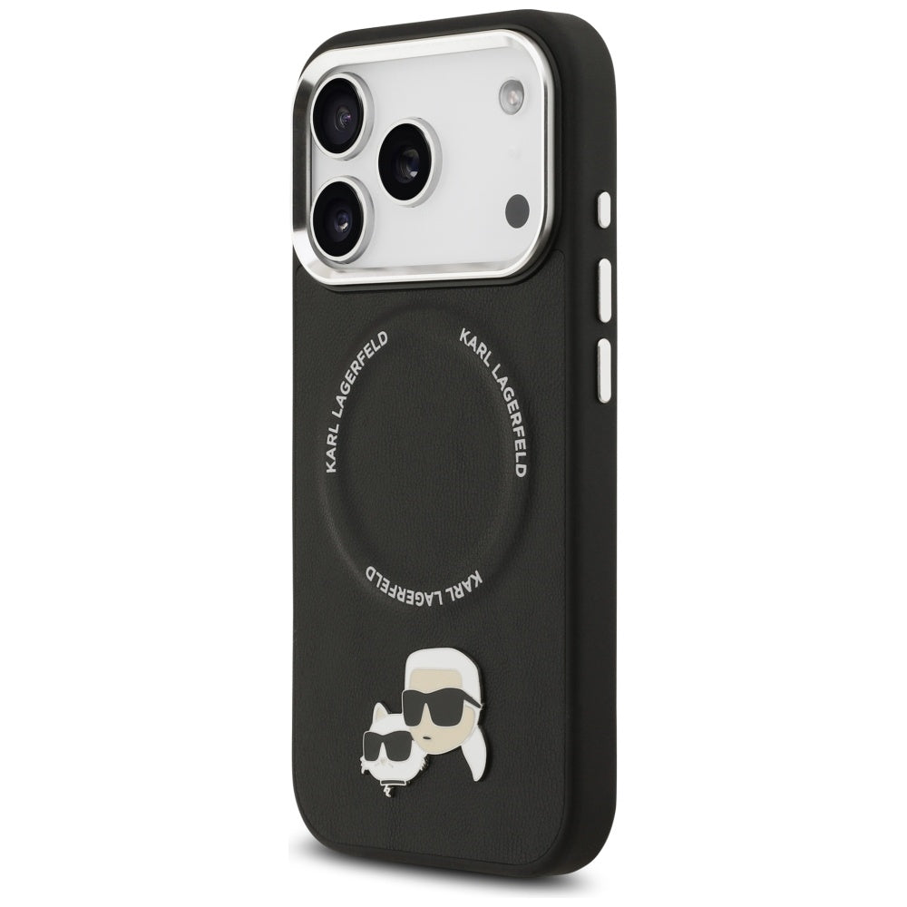 MagSafe ovitek za Apple iPhone 17 Pro Max, Karl Lagerfeld, Karl & Choupette Pins, črn