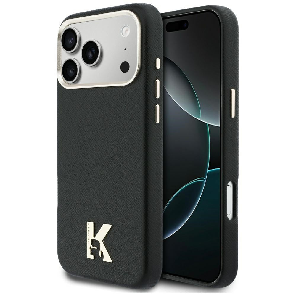 Ovitek MagSafe za Apple iPhone 17 Pro Max, Karl Lagerfeld, Karl Head Logo, črn