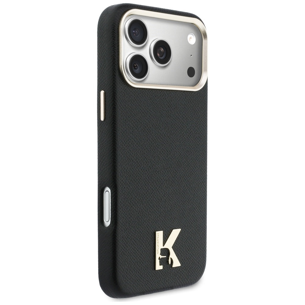 Ovitek MagSafe za Apple iPhone 17 Pro Max, Karl Lagerfeld, Karl Head Logo, črn