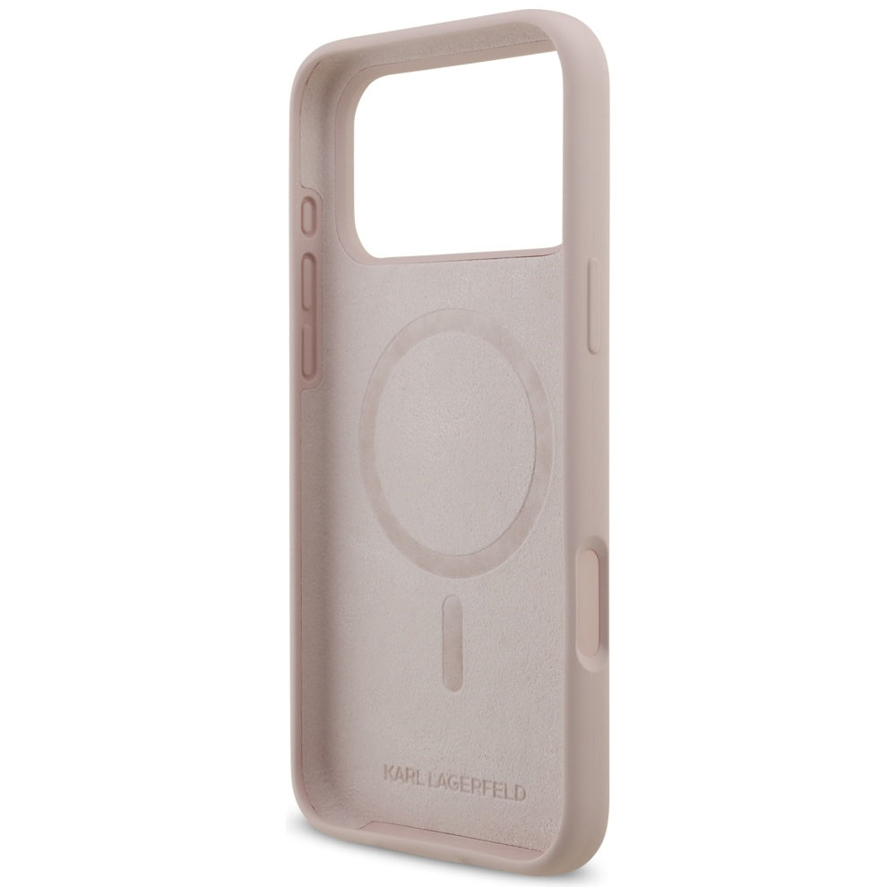 Ovitek MagSafe za Apple iPhone 17 Pro Max, Karl Lagerfeld, Ring Karl & Choupette, Roza