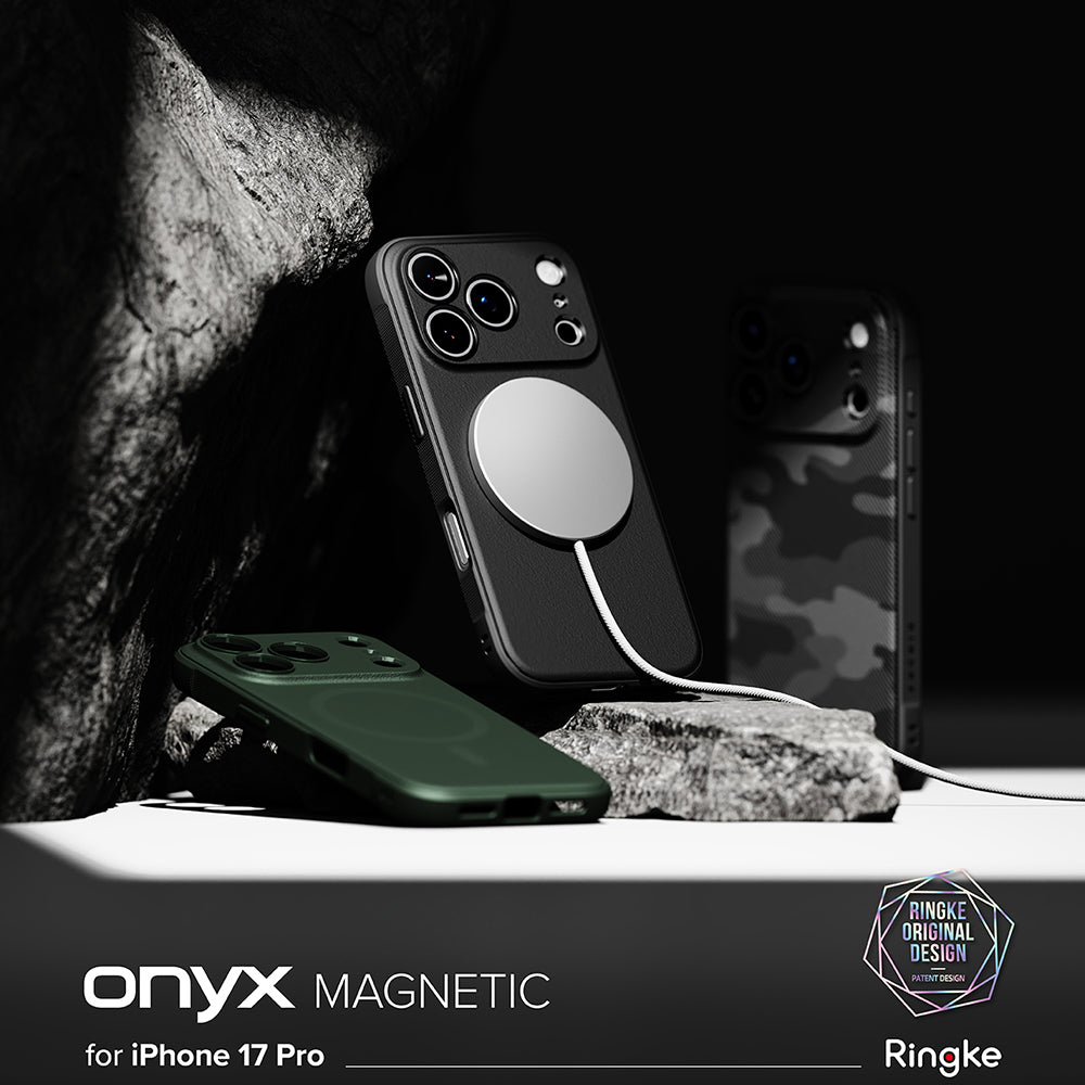 Ovitek MagSafe za Apple iPhone 17 Pro Max, Ringke, Onyx, Črn