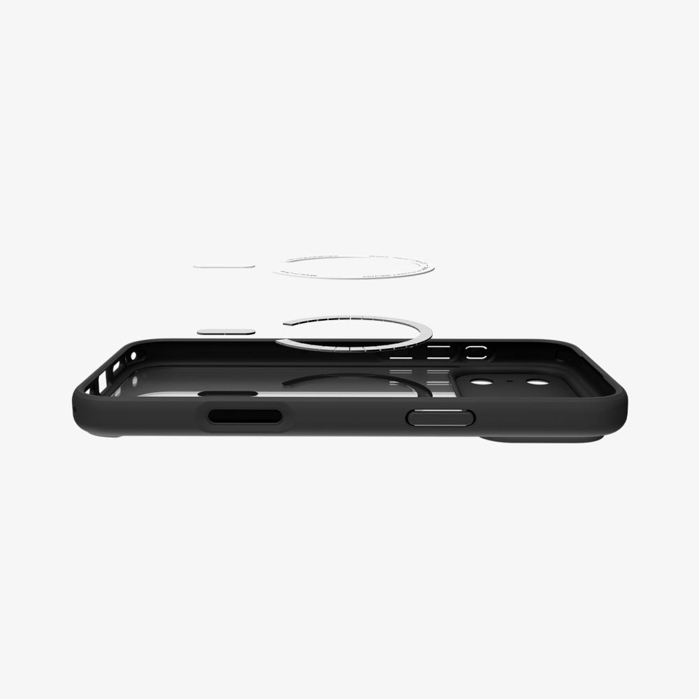 Ovitek MagSafe za Apple iPhone 17 Pro Max, Spigen, Ultra Hybrid, Črno Oranžen Satin ACS10482