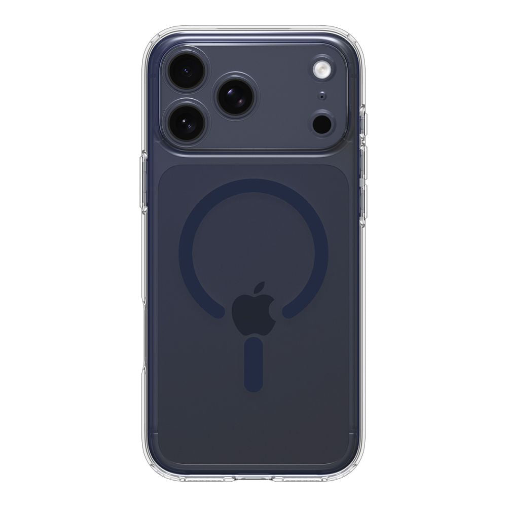 Ovitek MagSafe za Apple iPhone 17 Pro Max, Spigen, Ultra Hybrid, Prozorno Mornarsko Modra ACS11108