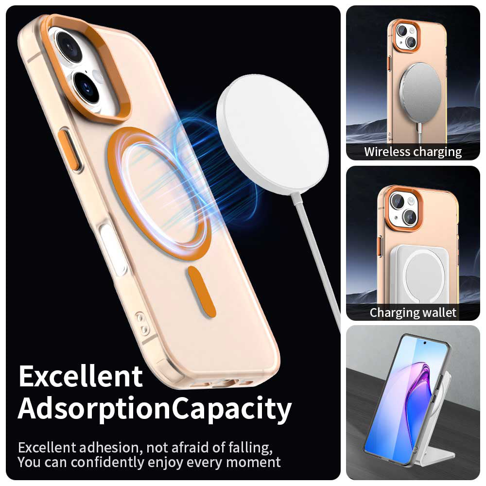 Ovitek MagSafe za Apple iPhone 17 Pro Max, Techsuit, CandyCase, Oranžen
