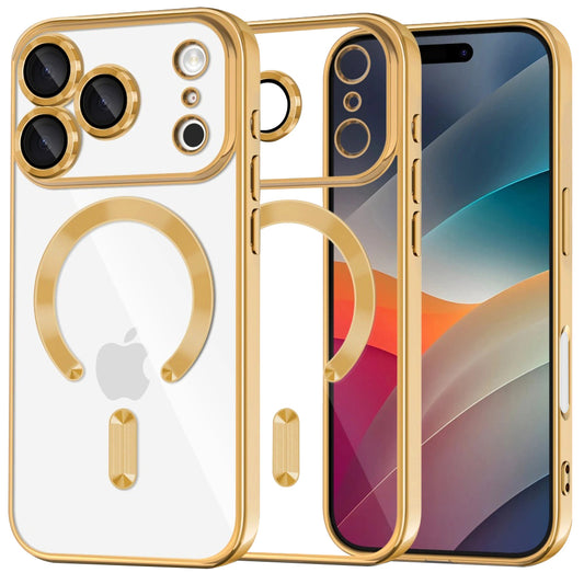 Ovitek MagSafe za Apple iPhone 17 Pro Max, Techsuit, Luxury Crystal, Zlat