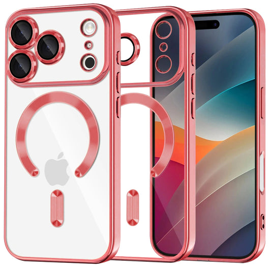 Ovitek MagSafe za Apple iPhone 17 Pro Max, Techsuit, Luxury Crystal, Roza