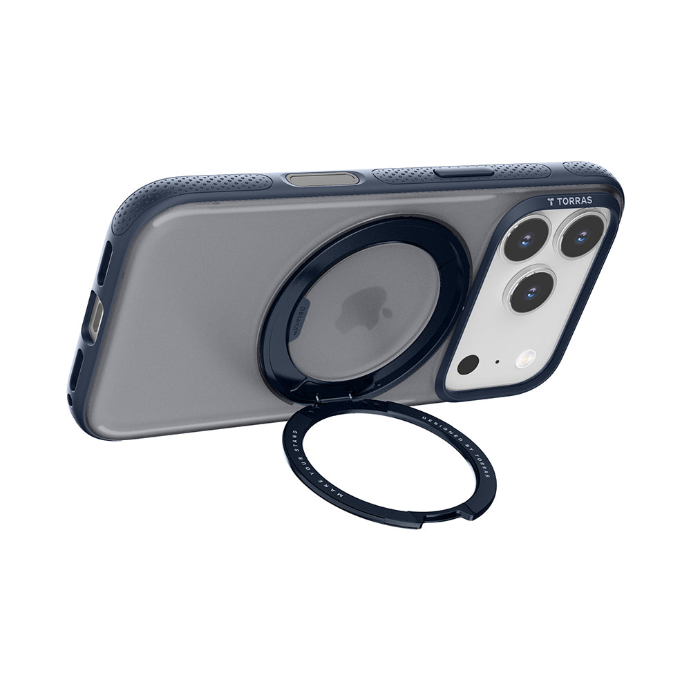 Ovitek MagSafe za Apple iPhone 17 Pro Max, Torras, Ostand R Fitness, Temno modra
