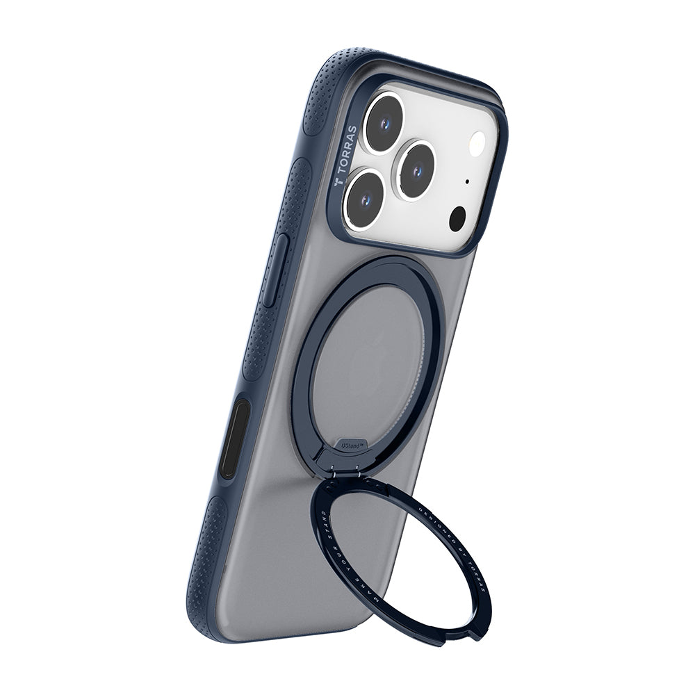 Ovitek MagSafe za Apple iPhone 17 Pro Max, Torras, Ostand R Fitness, Temno modra
