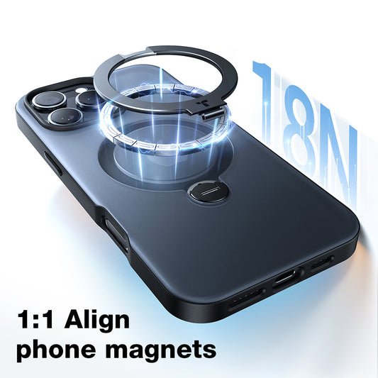 Ovitek MagSafe za Apple iPhone 17 Pro Max, Torras, Ostand Spin, Črn