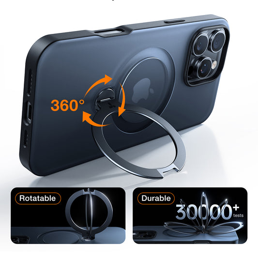 Ovitek MagSafe za Apple iPhone 17 Pro Max, Torras, Ostand Spin, Oranžen