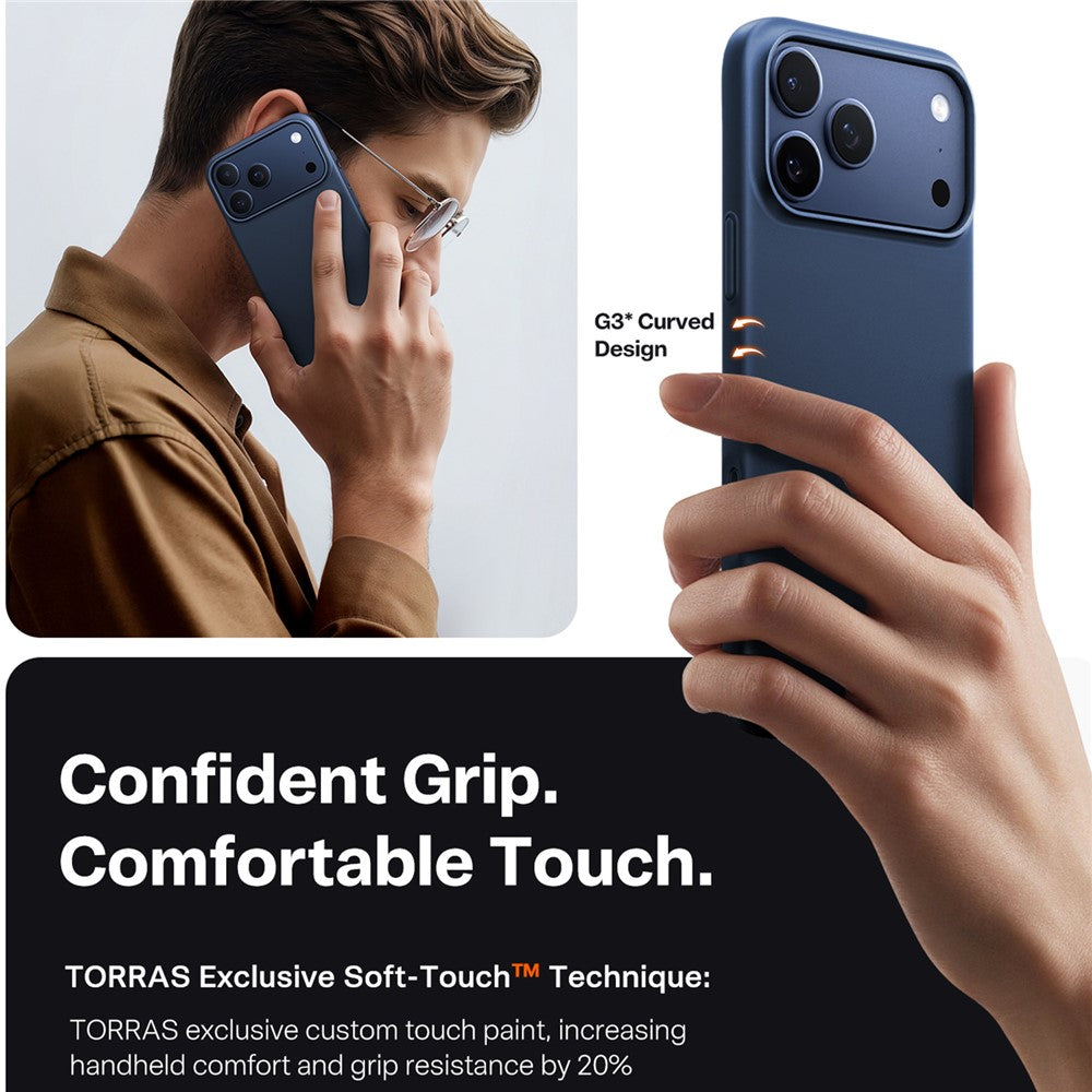 Ovitek MagSafe za Apple iPhone 17 Pro Max, Torras, SlimFit, Mornarsko modra