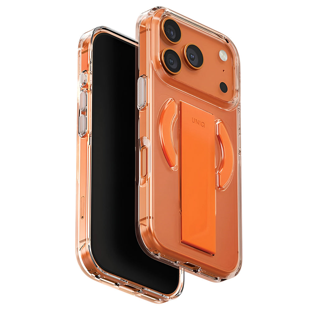 MagSafe ovitek za Apple iPhone 17 Pro Max, UNIQ, Heldro Air MagClick, prozorno oranžen
