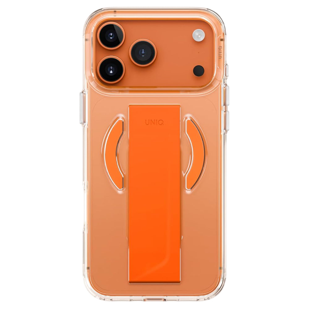 MagSafe ovitek za Apple iPhone 17 Pro Max, UNIQ, Heldro Air MagClick, prozorno oranžen