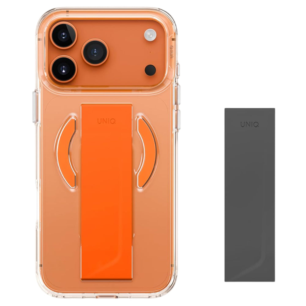 MagSafe ovitek za Apple iPhone 17 Pro Max, UNIQ, Heldro Air MagClick, prozorno oranžen