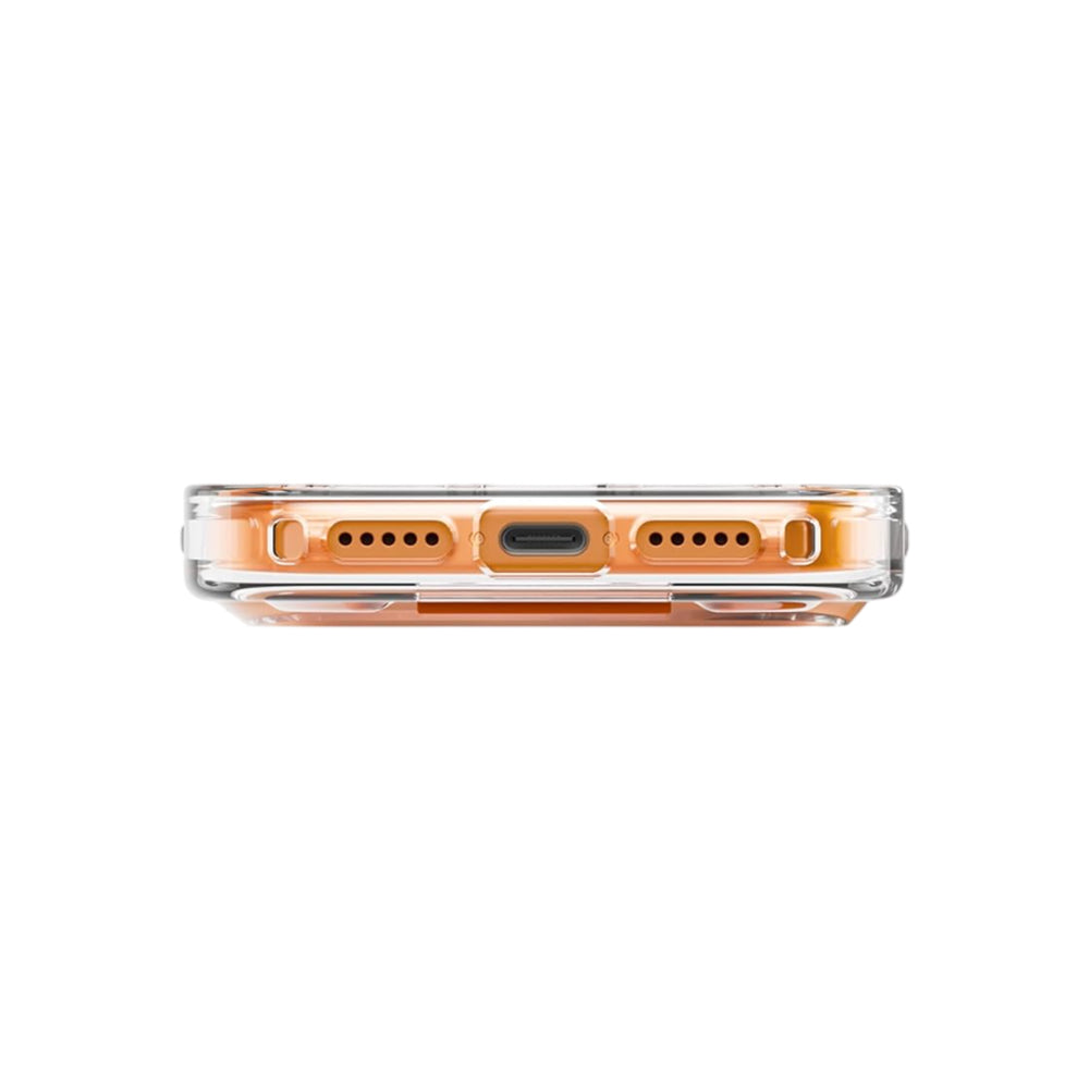 MagSafe ovitek za Apple iPhone 17 Pro Max, UNIQ, Heldro Air MagClick, prozorno oranžen