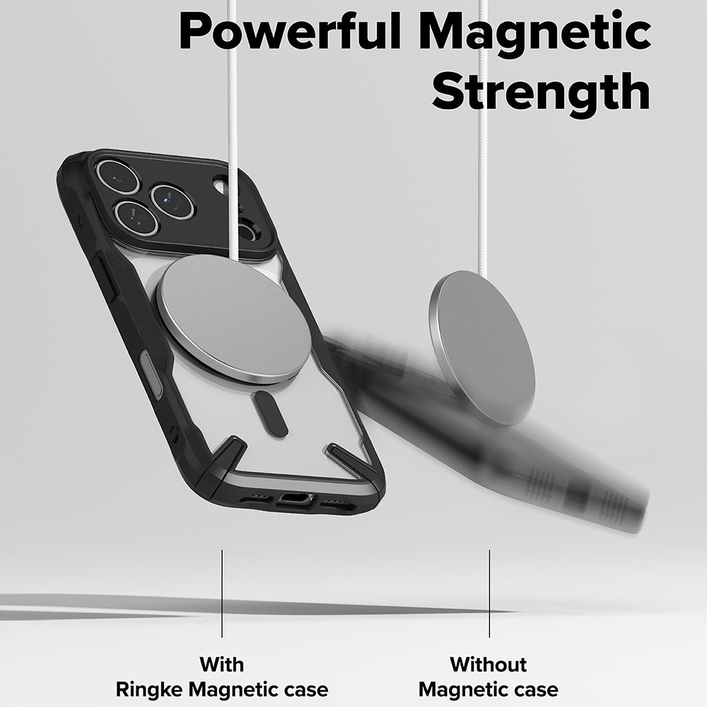 Ovitek MagSafe za Apple iPhone 17 Pro, Ringke, Fusion X, Črn